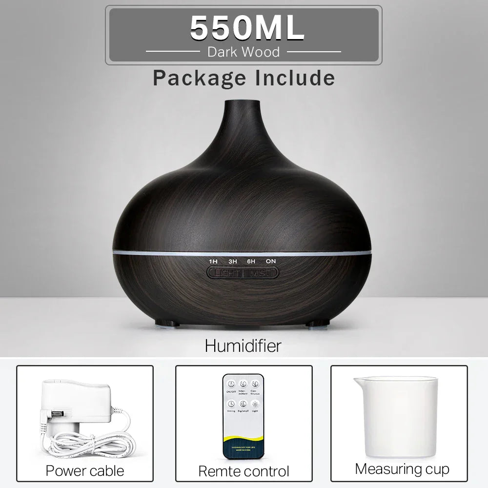 Wood Grain Aromatherapy Essential Oil Diffuser