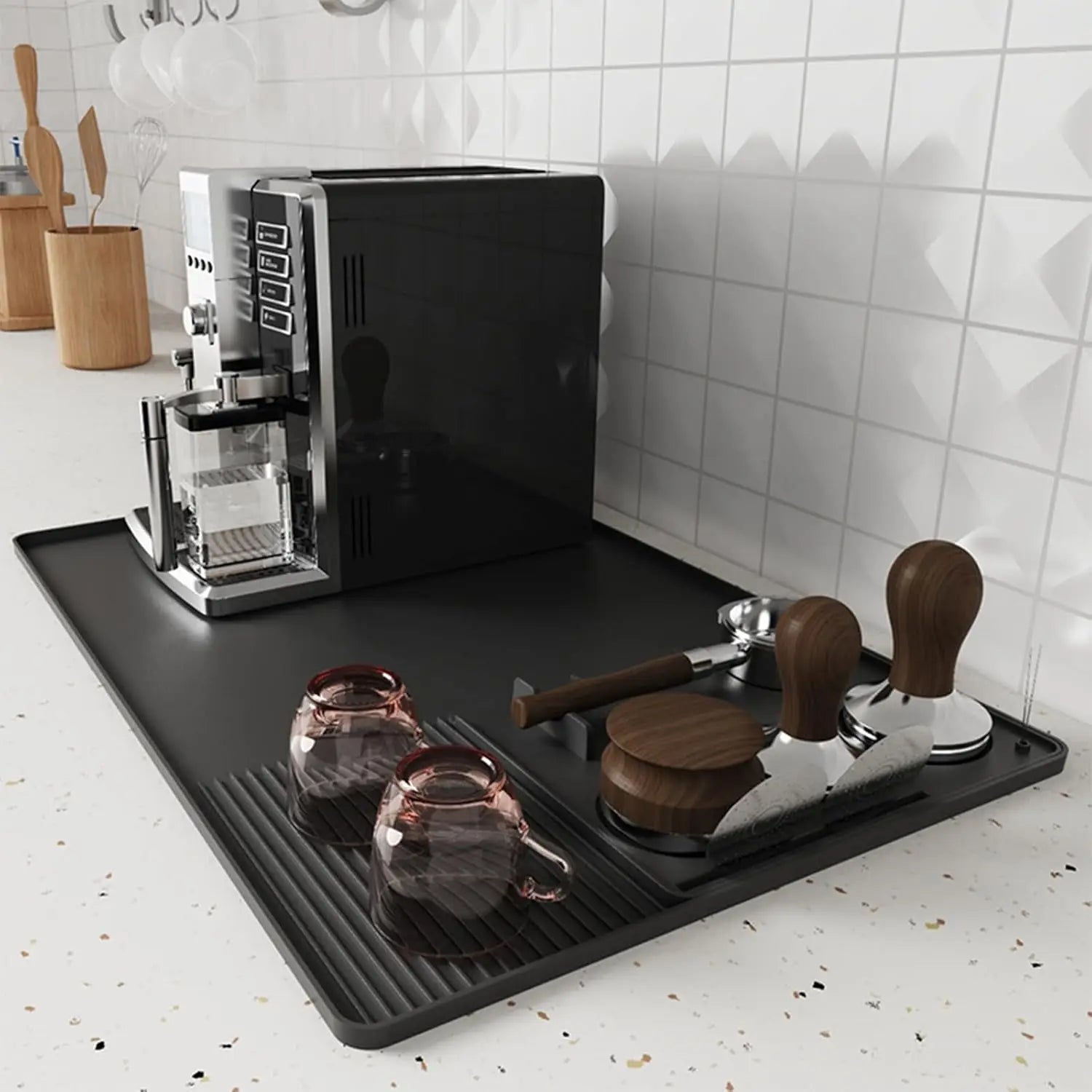 Silicone Coffee Mat Non-Slip Bar Mat for Countertops