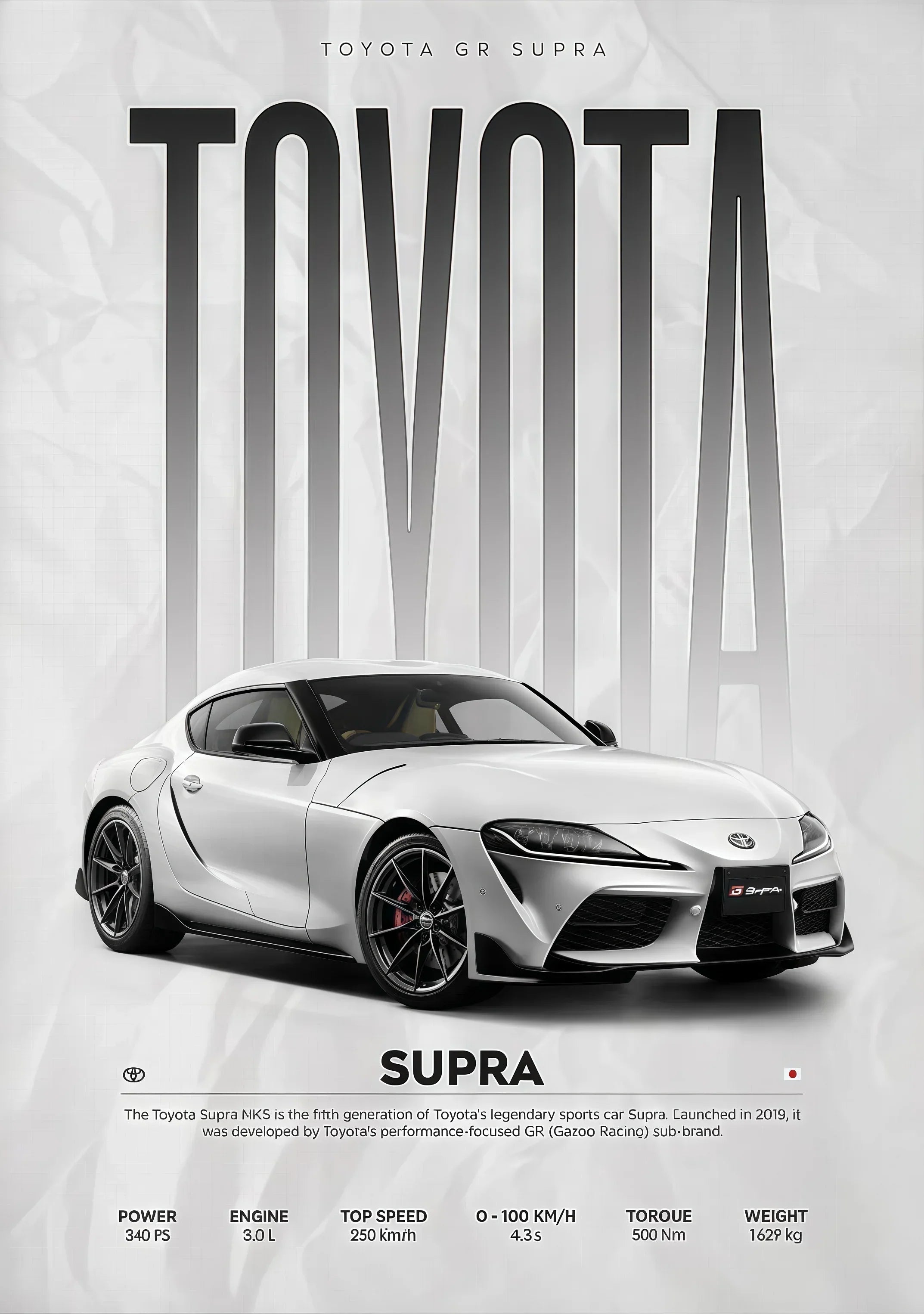 W16 750S Canvas Painting Sports Car Wall Art