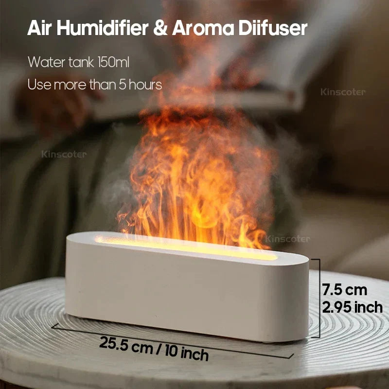 Essential Oil Diffuser with Flame Effect and Night Light