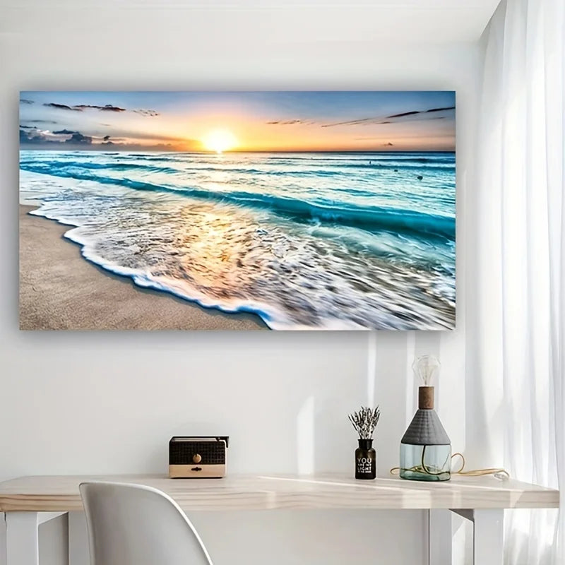 Beach Sunset Canvas Print for Home Decor