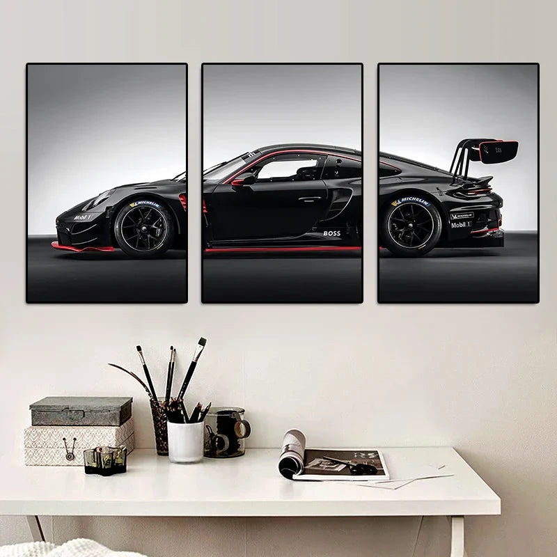 Vintage Industrial Car Series Canvas Art Poster Set